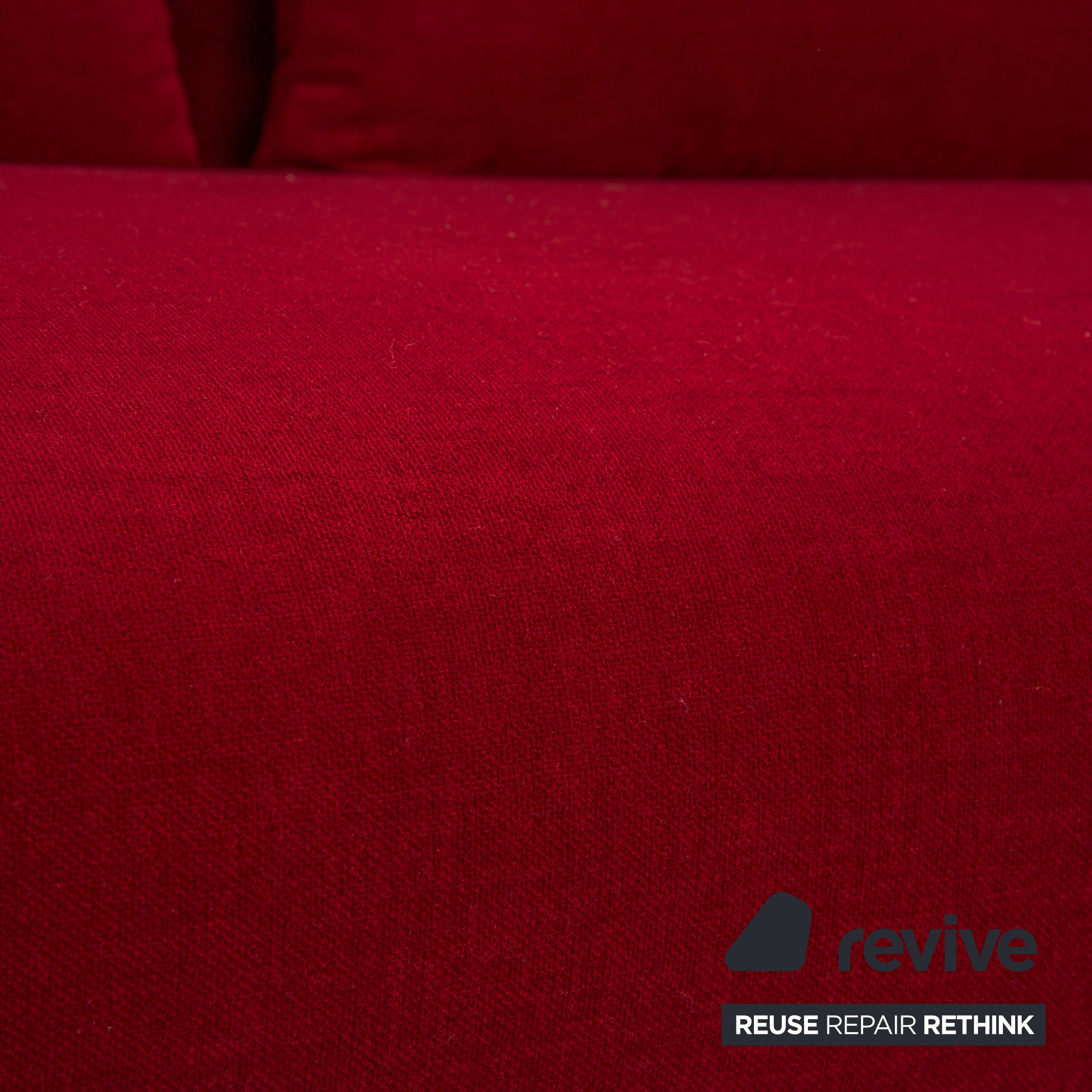 Ligne Roset Multy Stoff Dreisitzer Rot manuelle Schlaffunktion Sofa Couch Gestell Silber Neubezug MALOU 138
