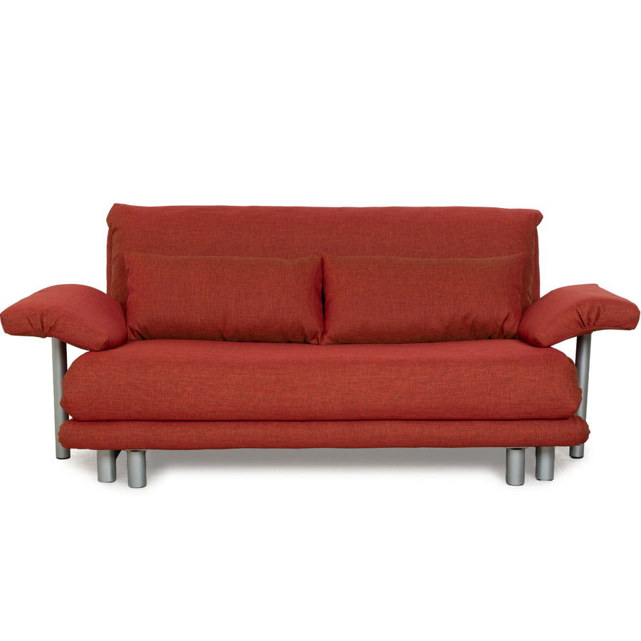 Ligne Roset Multy fabric three-seater red orange sleep function armrests new cover