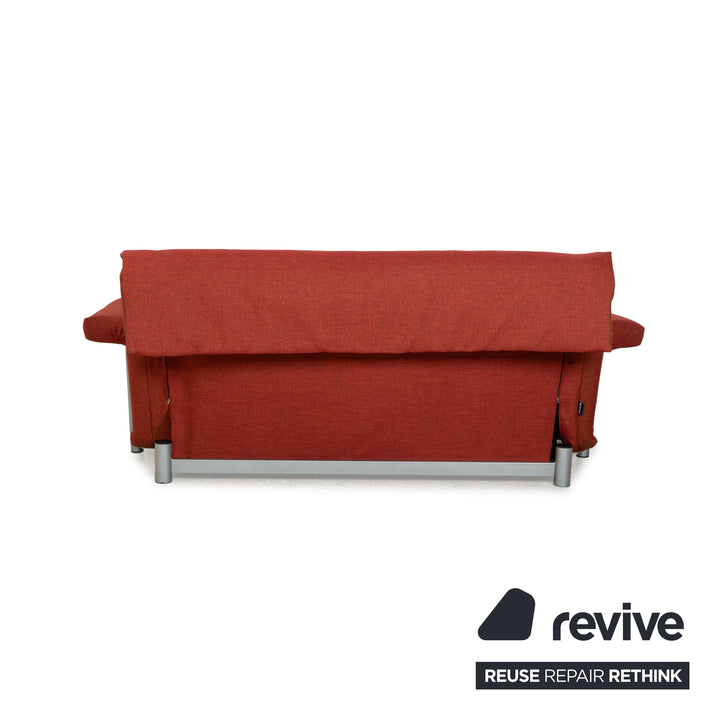 Ligne Roset Multy fabric three-seater red orange sleep function armrests new cover