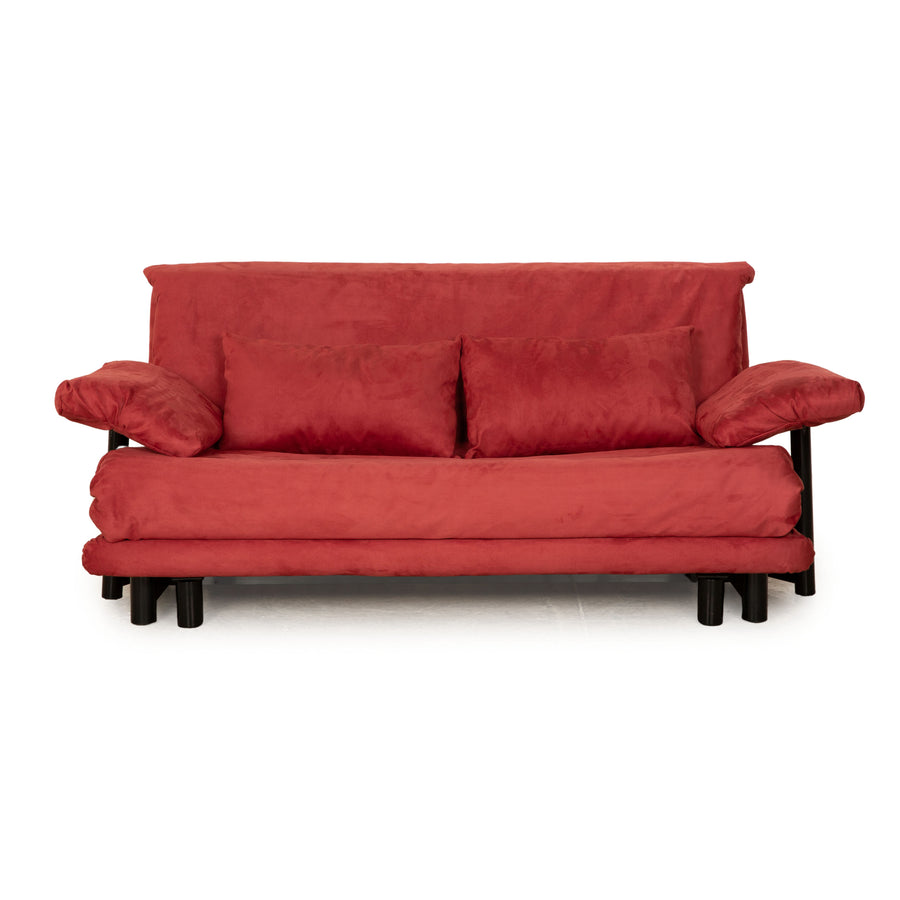 ligne roset Multy fabric three-seater red pink raspberry red sofa couch reupholstered