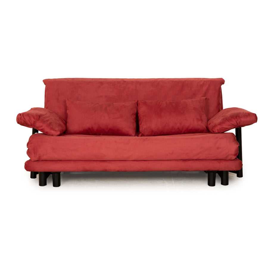 ligne roset Multy Stoff Dreisitzer Rot Pink Himbeerrot Sofa Couch Neubezug inkl. Armlehnen