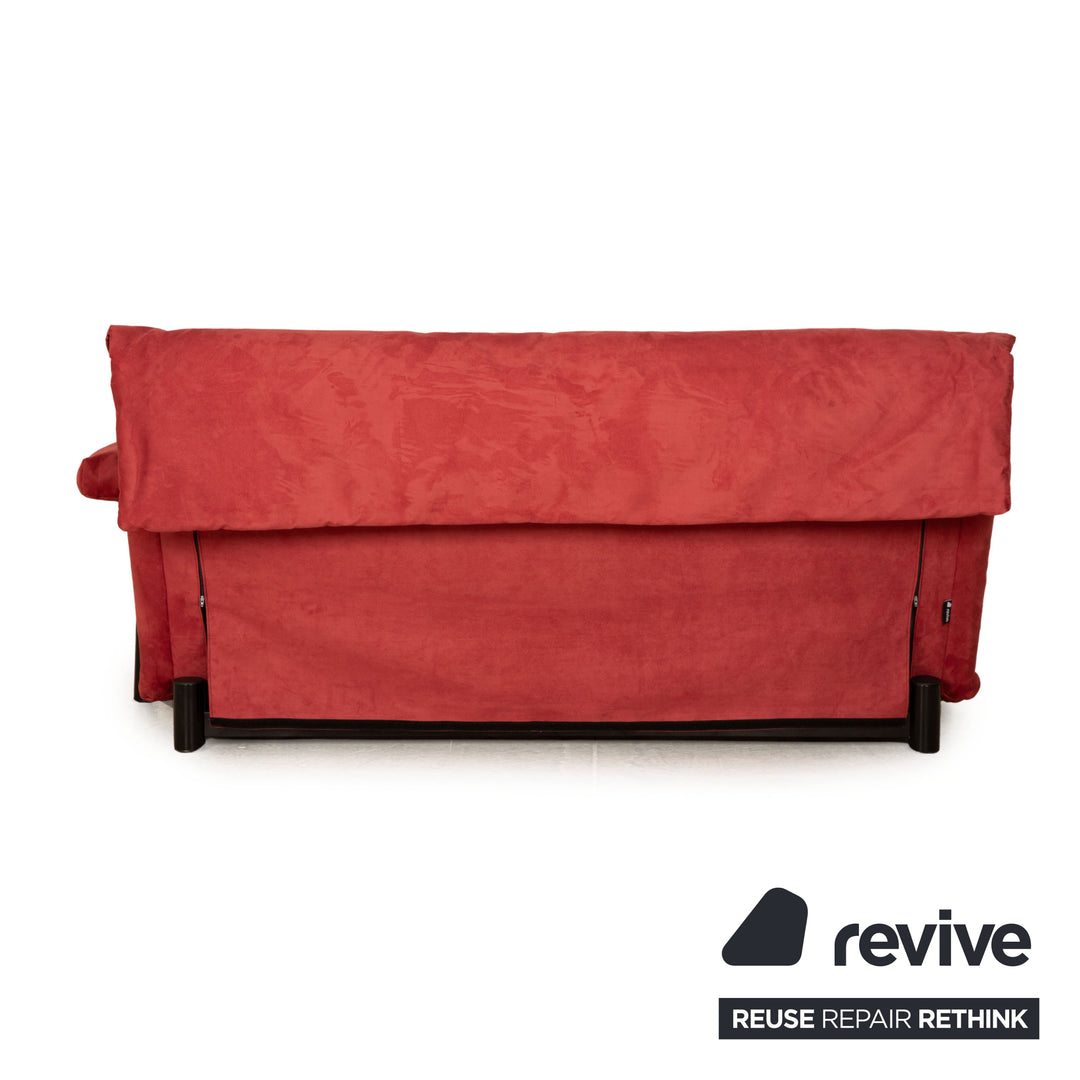 ligne roset Multy Stoff Dreisitzer Rot Pink Himbeerrot Sofa Couch Neubezug