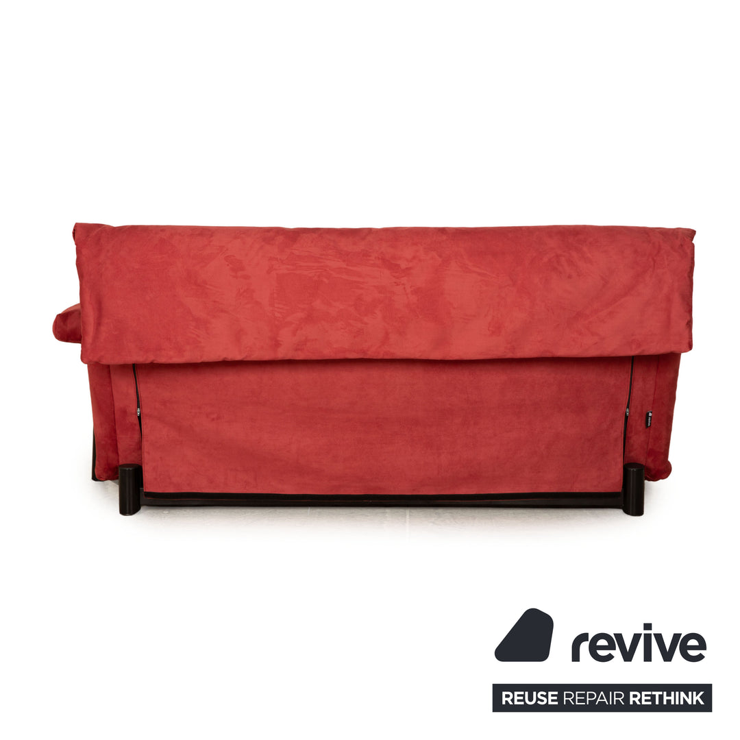 ligne roset Multy Stoff Dreisitzer Rot Pink Himbeerrot Sofa Couch Neubezug inkl. Armlehnen