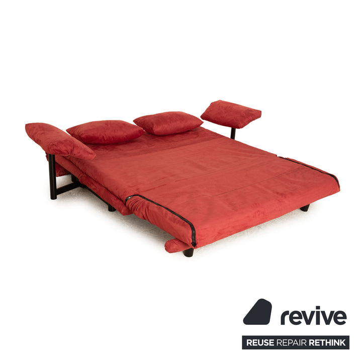ligne roset Canapé 3 places en tissu Multy rouge rose framboise rouge retapissé