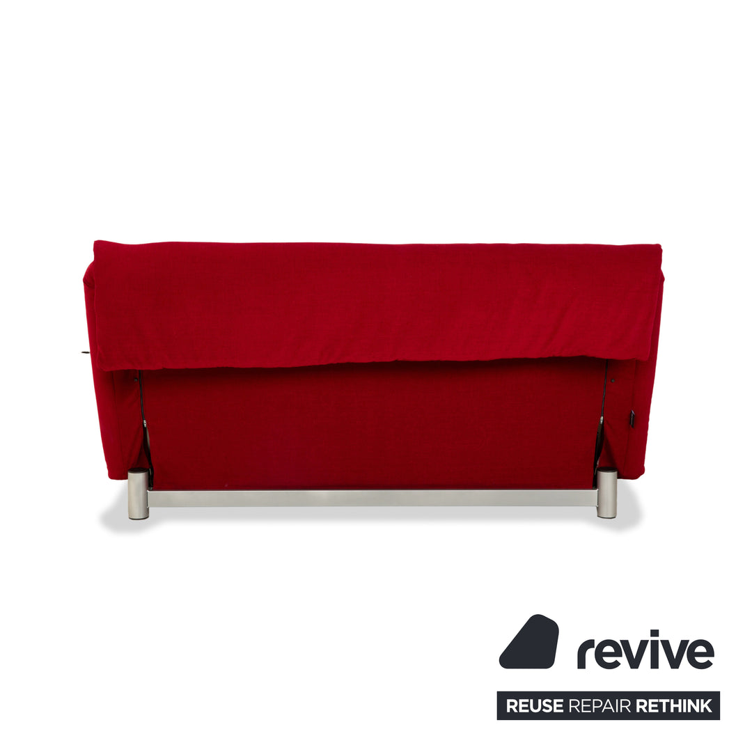 Ligne Roset Multy Stoff Dreisitzer Rot Schlaffunktion Neubezug