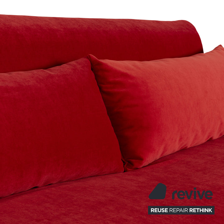 Housse neuve pour canapé trois places Ligne Roset Multy en tissu rouge fonction couchage