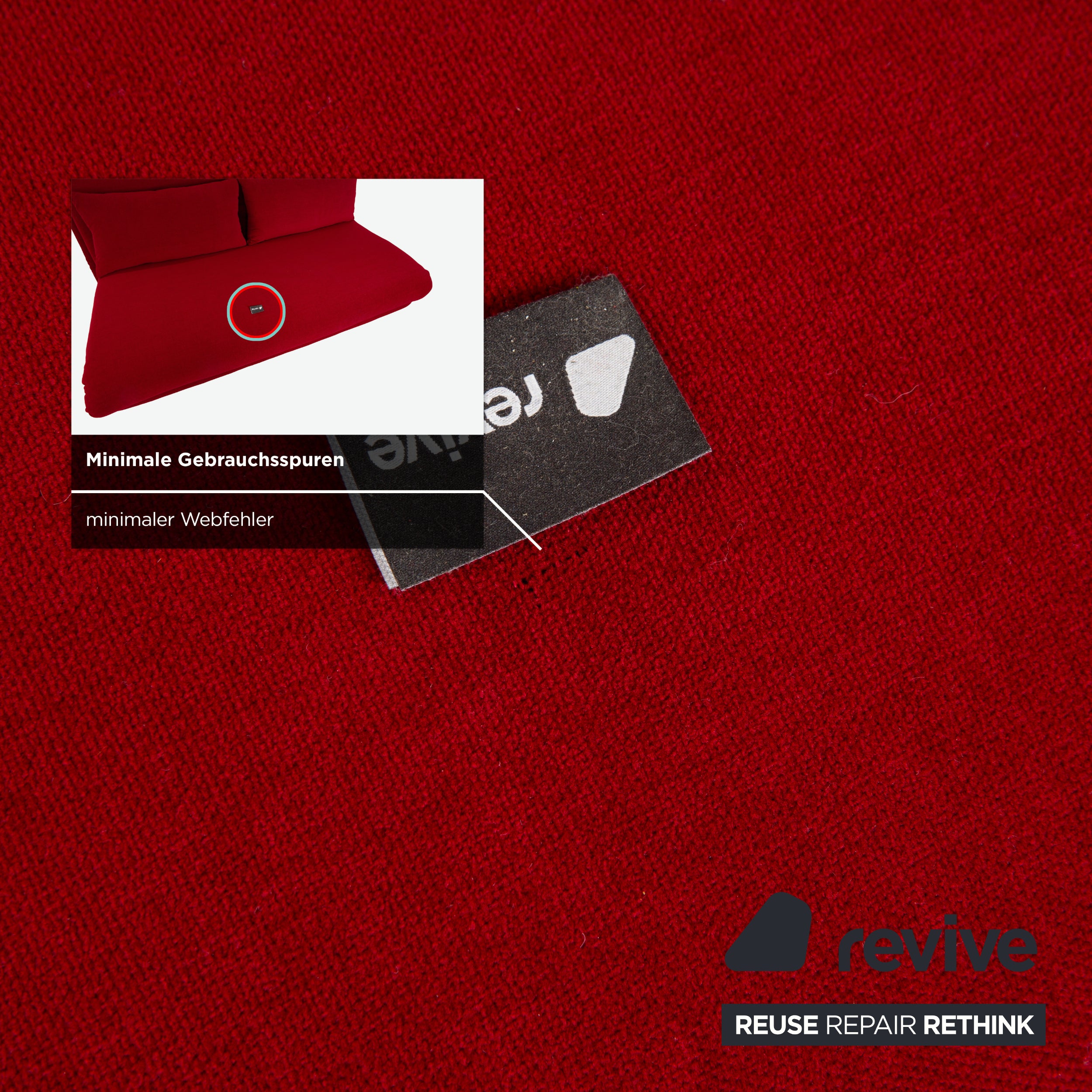 Housse neuve pour canapé trois places Ligne Roset Multy en tissu rouge fonction couchage