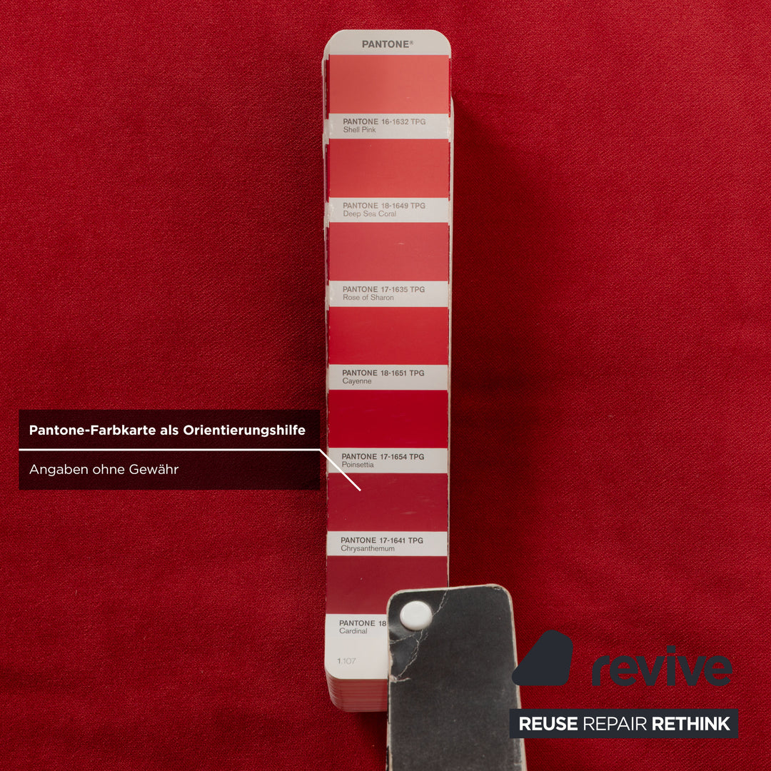 Ligne Roset Multy Stoff Dreisitzer Rot Schlaffunktion Neubezug