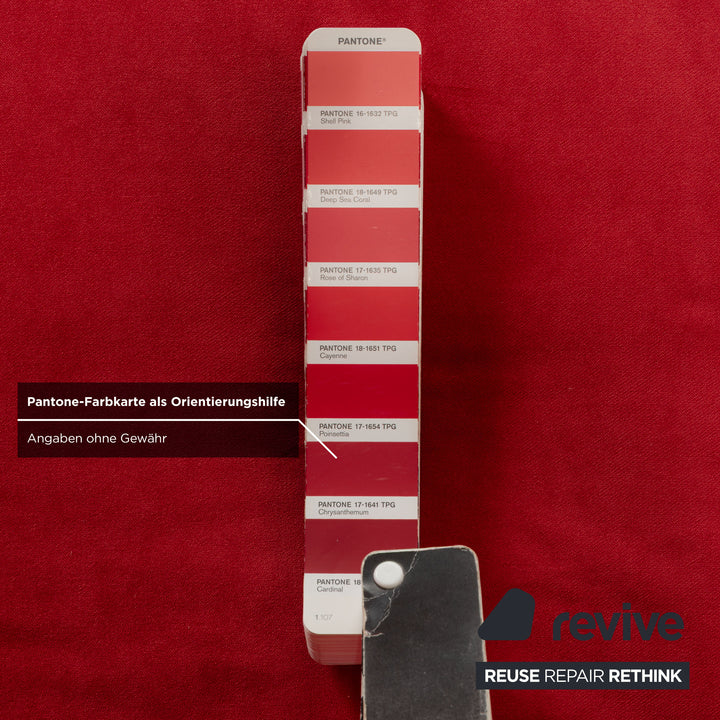 Ligne Roset Multy Stoff Dreisitzer Rot Schlaffunktion Neubezug