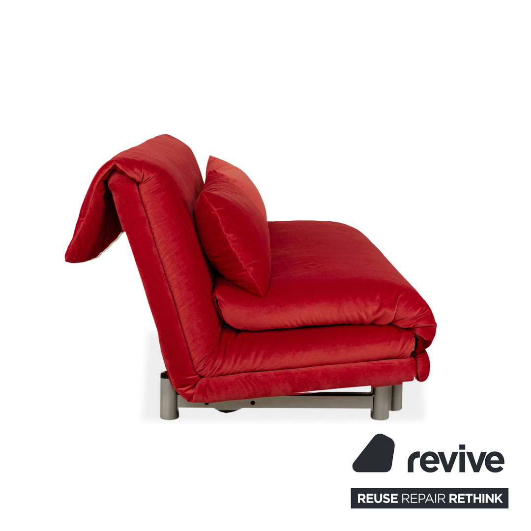 Ligne Roset Multy Stoff Dreisitzer Rot Schlaffunktion Neubezug