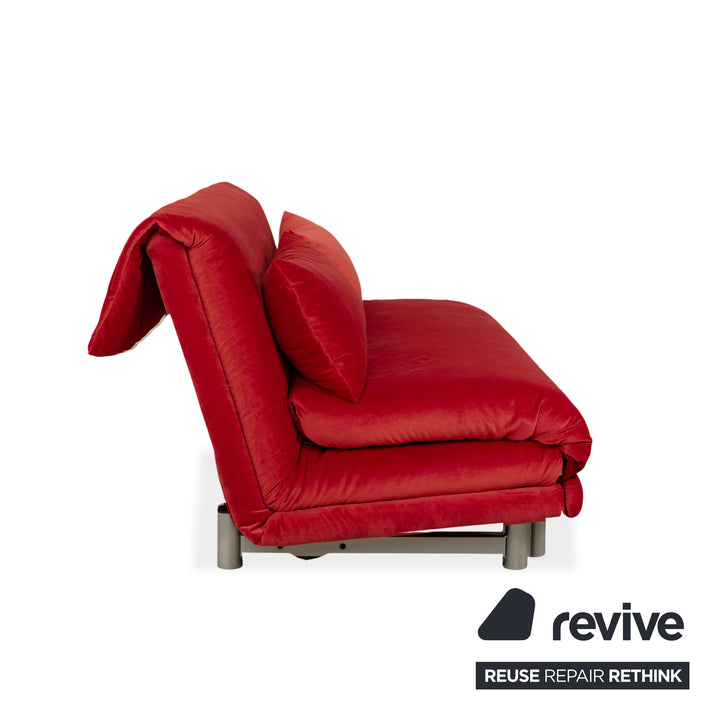 Ligne Roset Multy Stoff Dreisitzer Rot Schlaffunktion Neubezug
