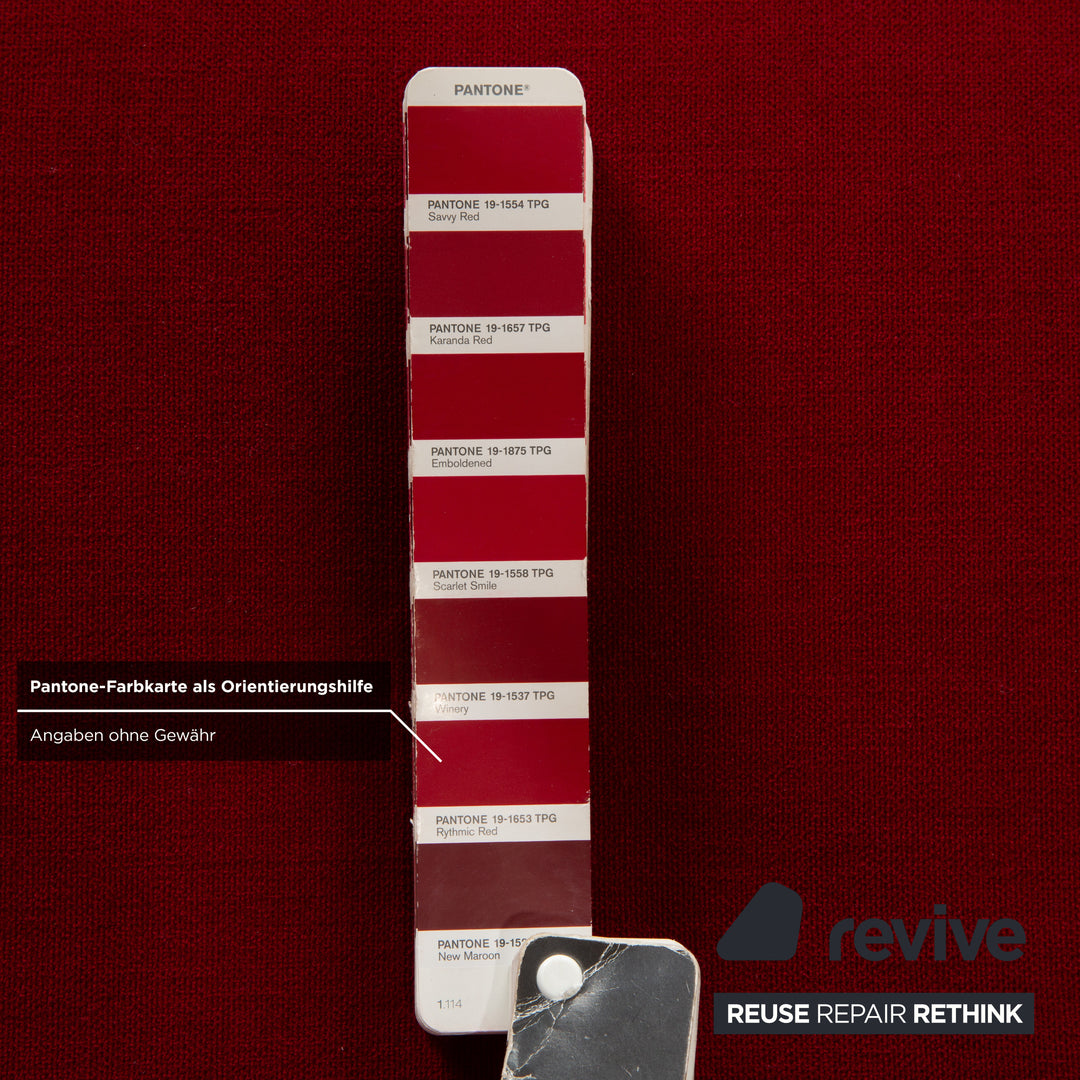 Ligne Roset Multy Stoff Dreisitzer Rot Schlaffunktion Neubezug