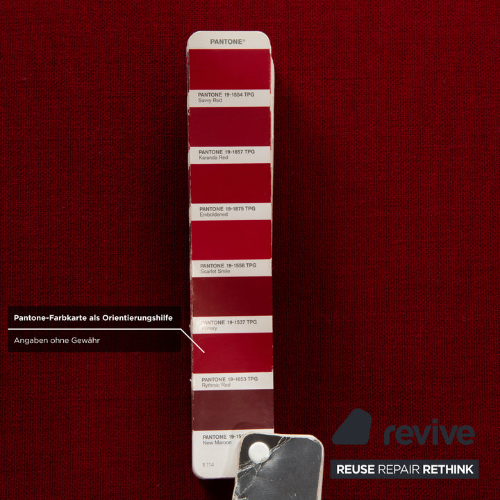 Ligne Roset Multy Stoff Dreisitzer Rot Schlaffunktion Neubezug