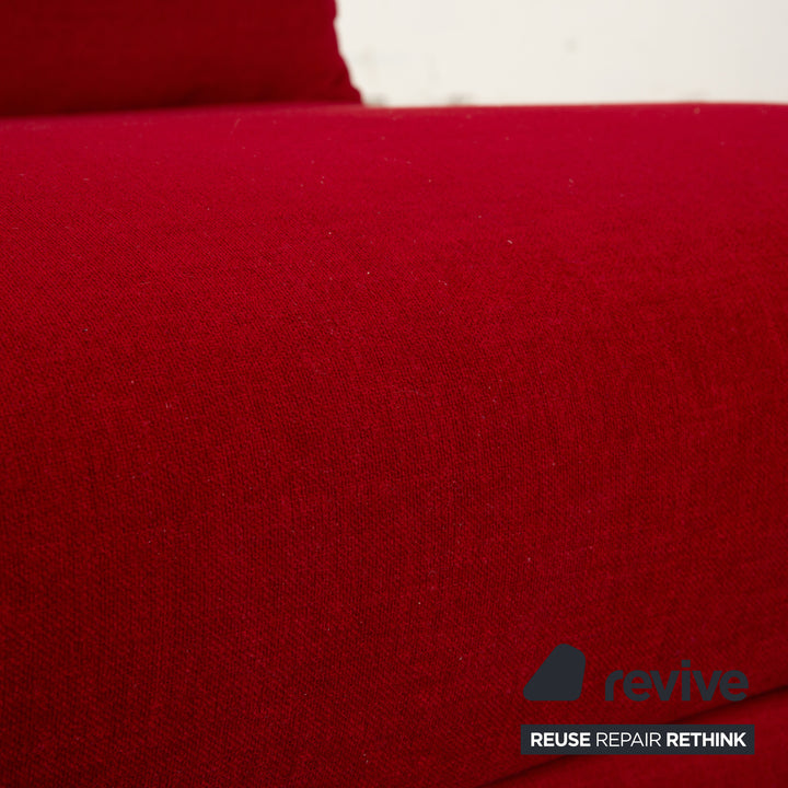 Ligne Roset Multy Stoff Dreisitzer Rot Schlaffunktion Neubezug