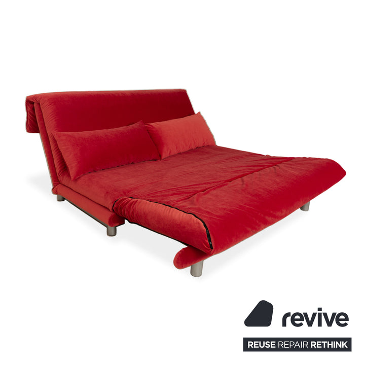Ligne Roset Multy Stoff Dreisitzer Rot Schlaffunktion Neubezug