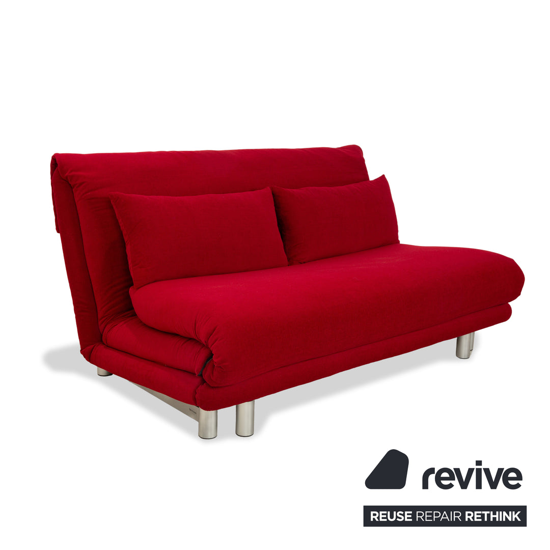 Ligne Roset Multy Stoff Dreisitzer Rot Schlaffunktion Neubezug
