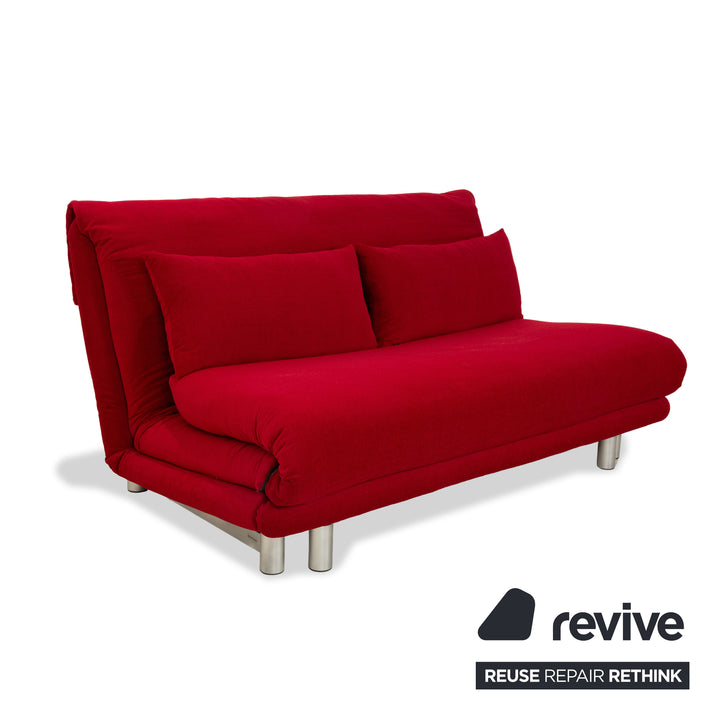Ligne Roset Multy Stoff Dreisitzer Rot Schlaffunktion Neubezug