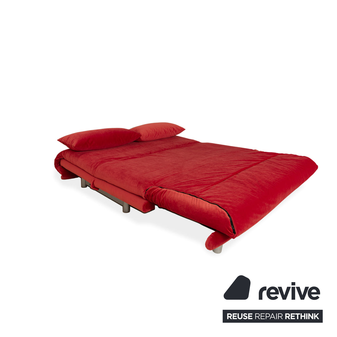 Housse neuve pour canapé trois places Ligne Roset Multy en tissu rouge fonction couchage