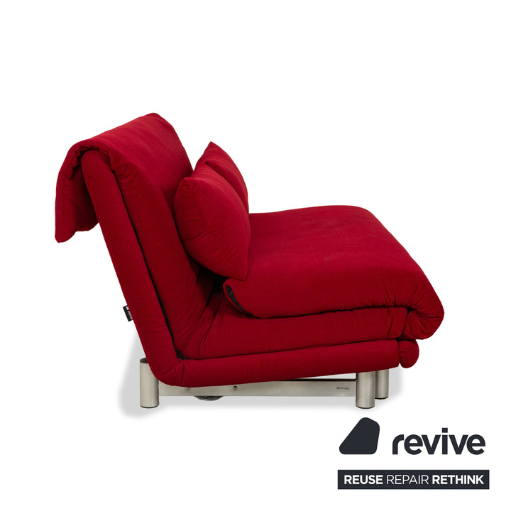Ligne Roset Multy Stoff Dreisitzer Rot Schlaffunktion Neubezug