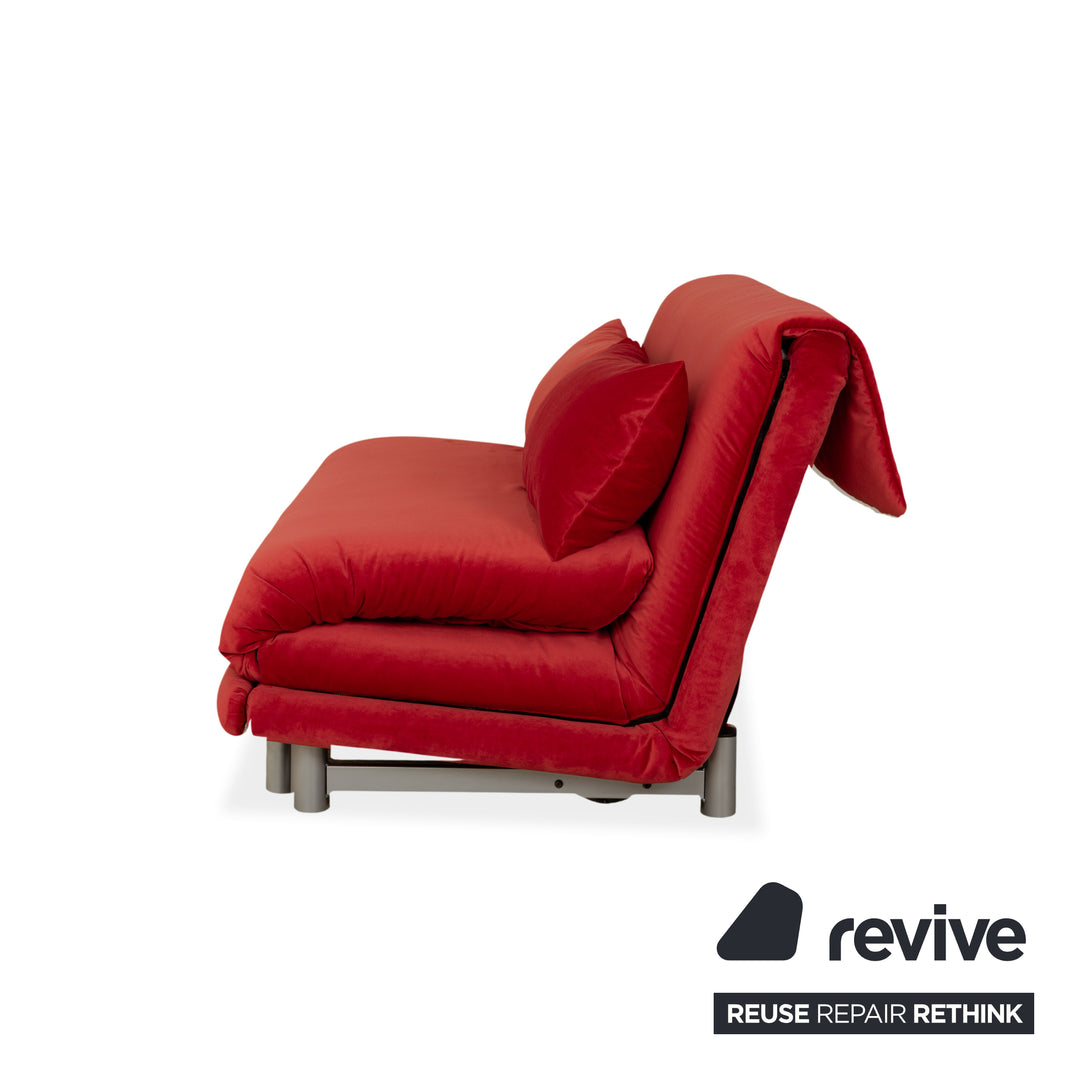 Ligne Roset Multy Stoff Dreisitzer Rot Schlaffunktion Neubezug