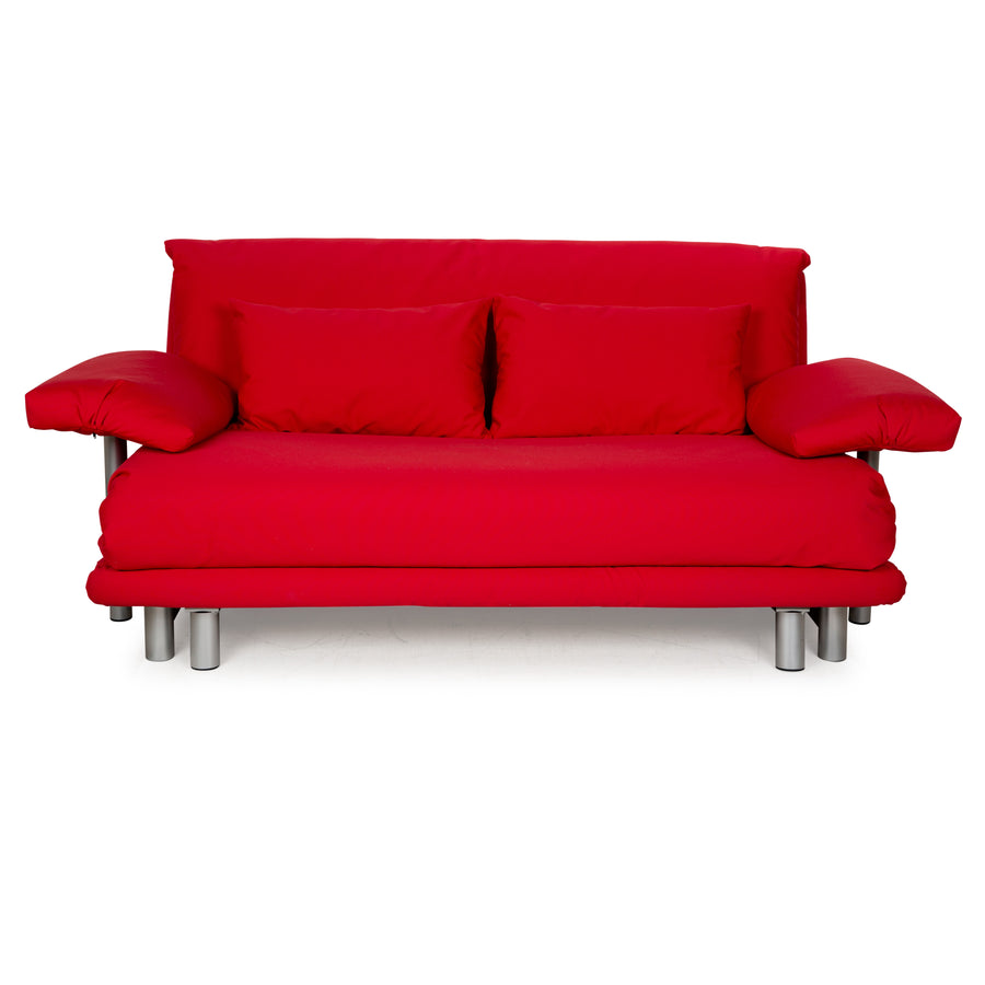 Ligne Roset Multy Stoff Dreisitzer Rot Schlaffunktion Neubezug