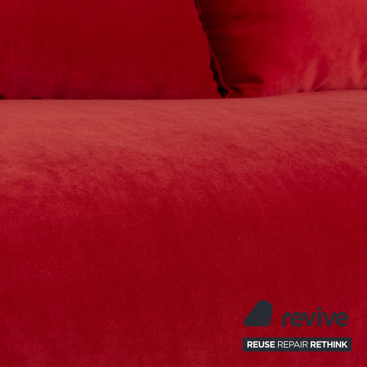 Ligne Roset Multy Stoff Dreisitzer Rot Schlaffunktion Neubezug