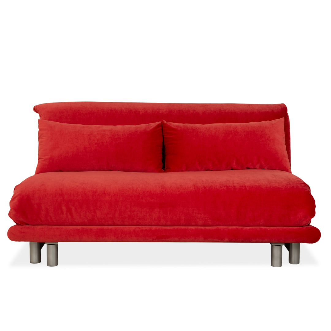 Housse neuve pour canapé trois places Ligne Roset Multy en tissu rouge fonction couchage