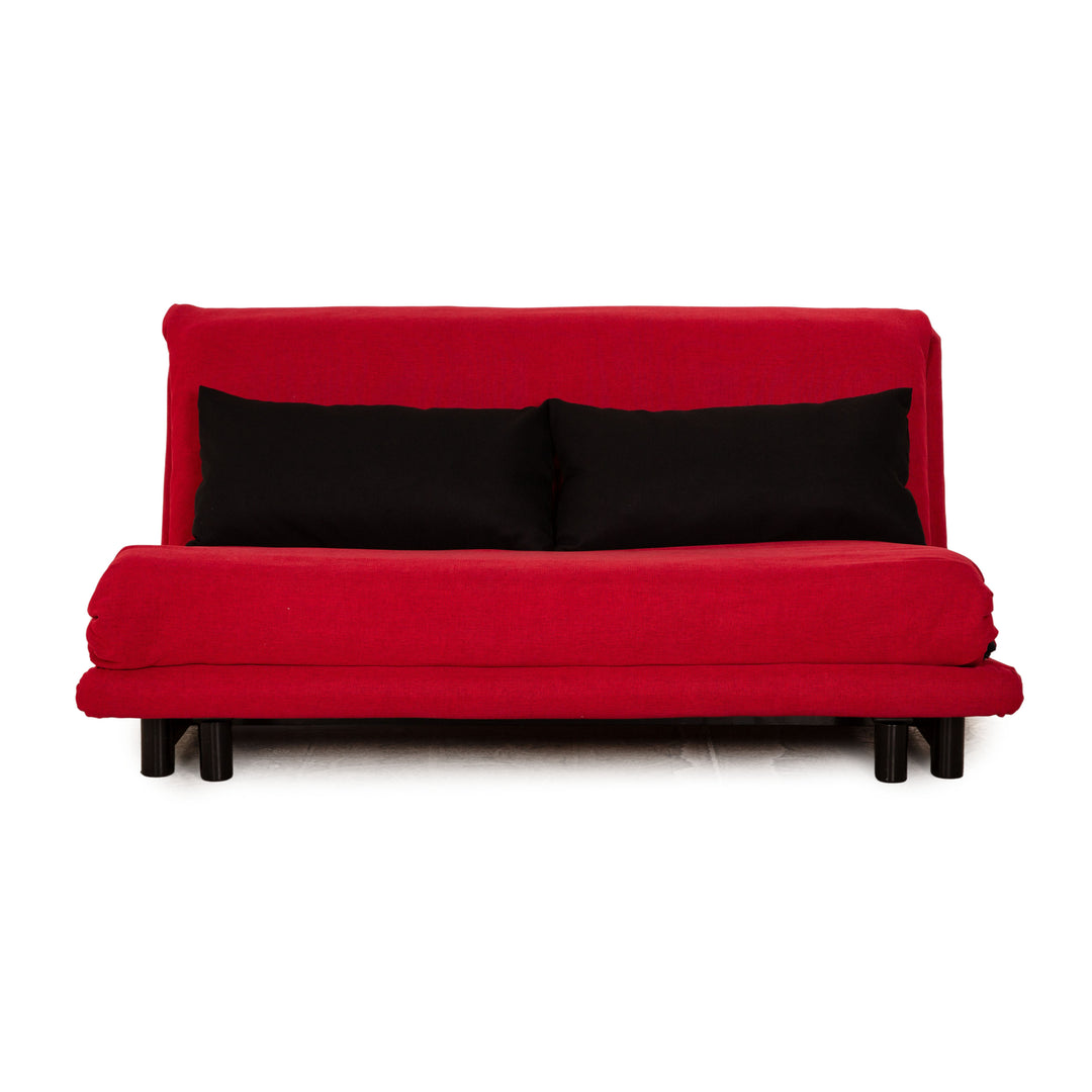 ligne roset Multy Stoff Dreisitzer Rot Schlafsofa manuelle Funktion Sofa Couch Neubezug