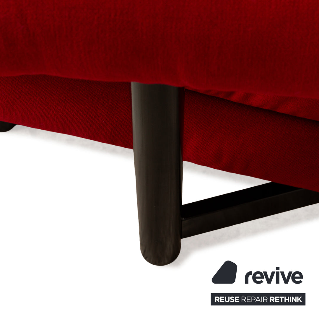 ligne roset Multy fabric three-seater red sofa bed reupholstery