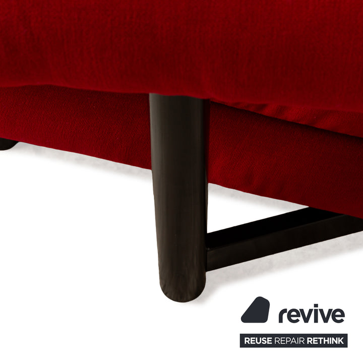 ligne roset Multy fabric three-seater red sofa bed reupholstery