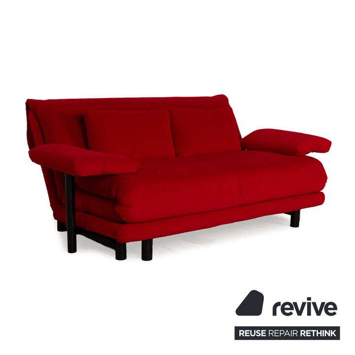 ligne roset Multy stof trepersoners rød sovesofa ombetrukket