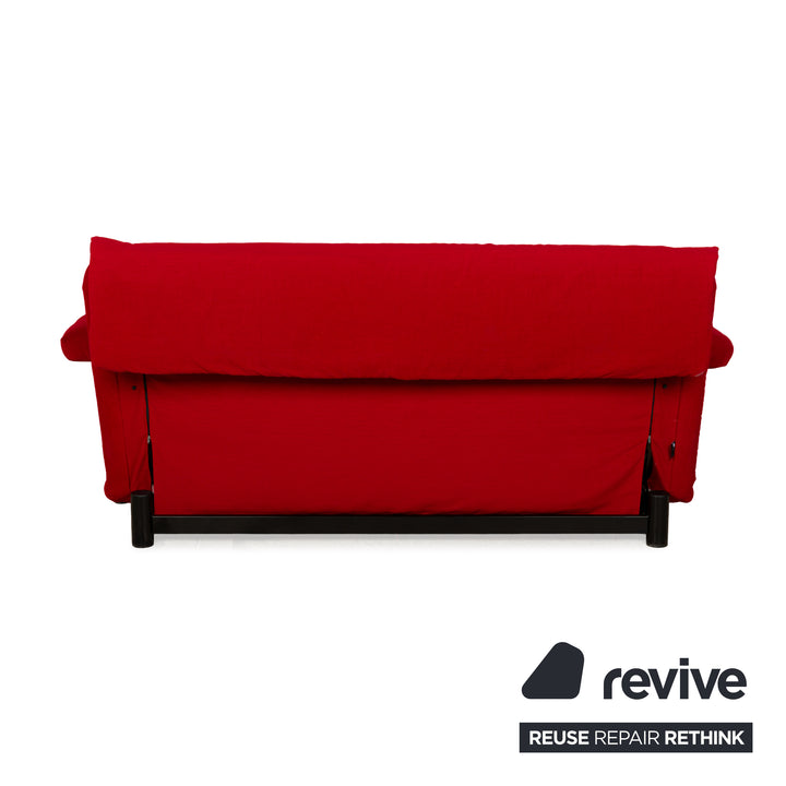 ligne roset Multy stof trepersoners rød sovesofa ombetrukket