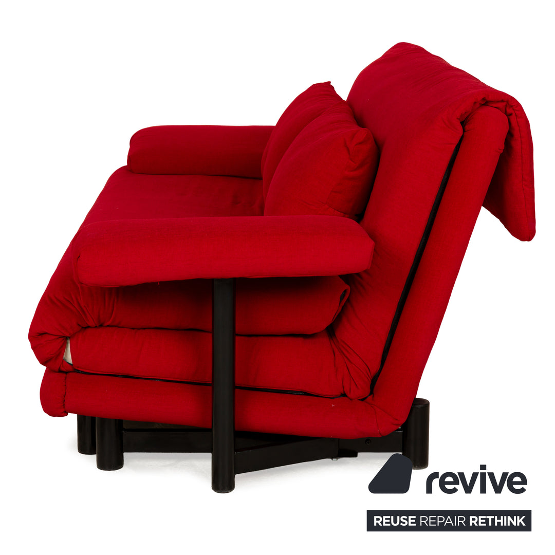 ligne roset Multy fabric three-seater red sofa bed reupholstery