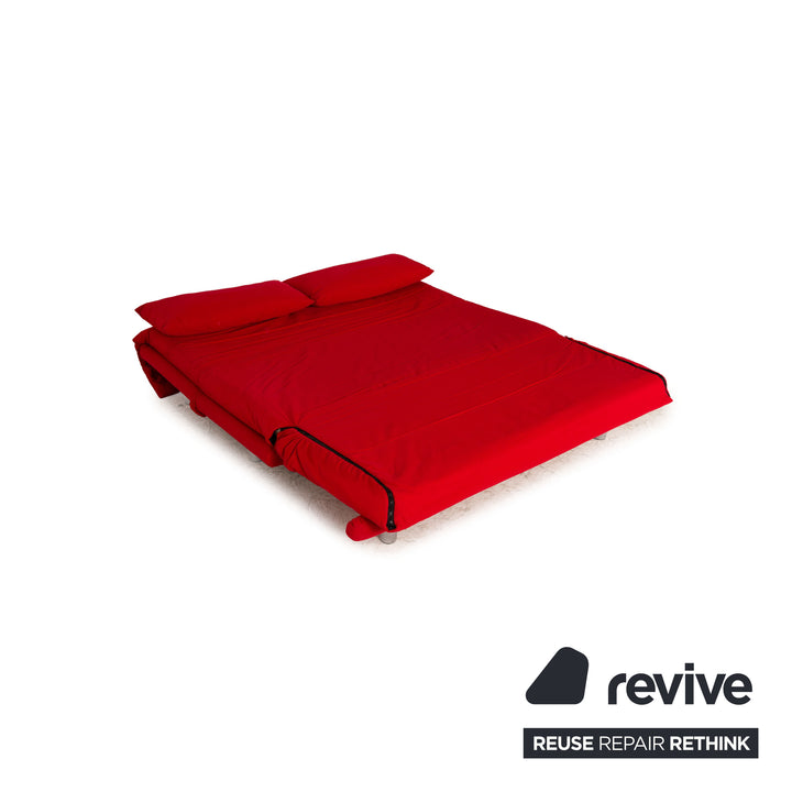 ligne roset Multy Fabric 3 Seater Red Sofa Couch Sleep Function
