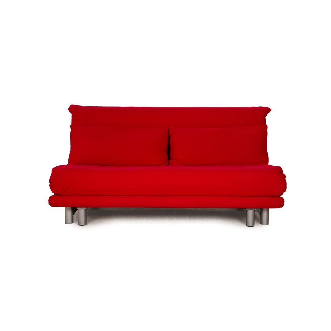 ligne roset Multy Fabric 3 Seater Red Sofa Couch Sleep Function