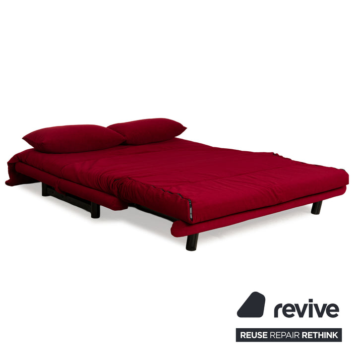 Ligne Roset Multy tissu trois places rouge vin rouge fonction manuelle fonction sommeil nouvelle housse