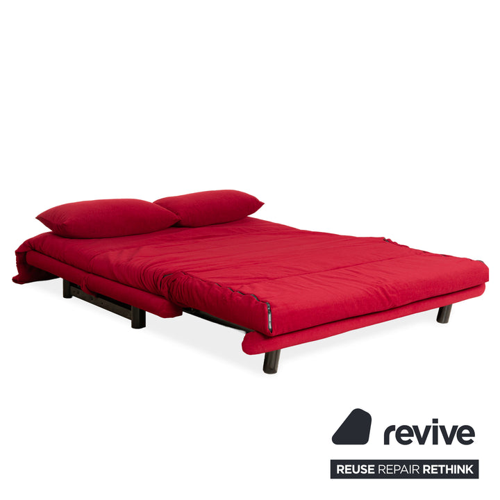 Ligne Roset Multy tissu trois places rouge vin rouge fonction manuelle fonction sommeil nouvelle housse