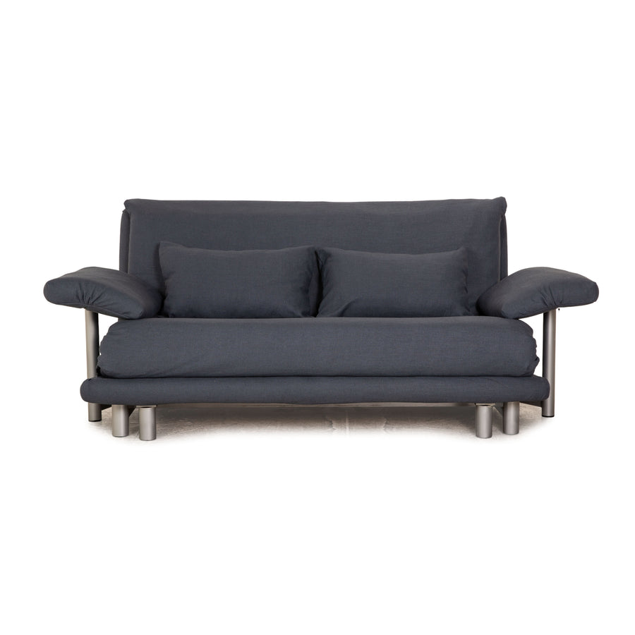 Ligne Roset Multy fabric three-seater sofa bed blue incl. armrests couch sofa sleeping function new cover
