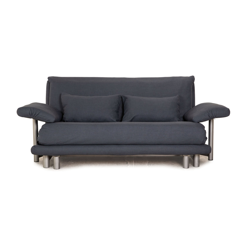 Ligne Roset Canapé-lit 3 places en tissu Multy bleu avec accoudoirs canapé fonction couchage nouvelle housse