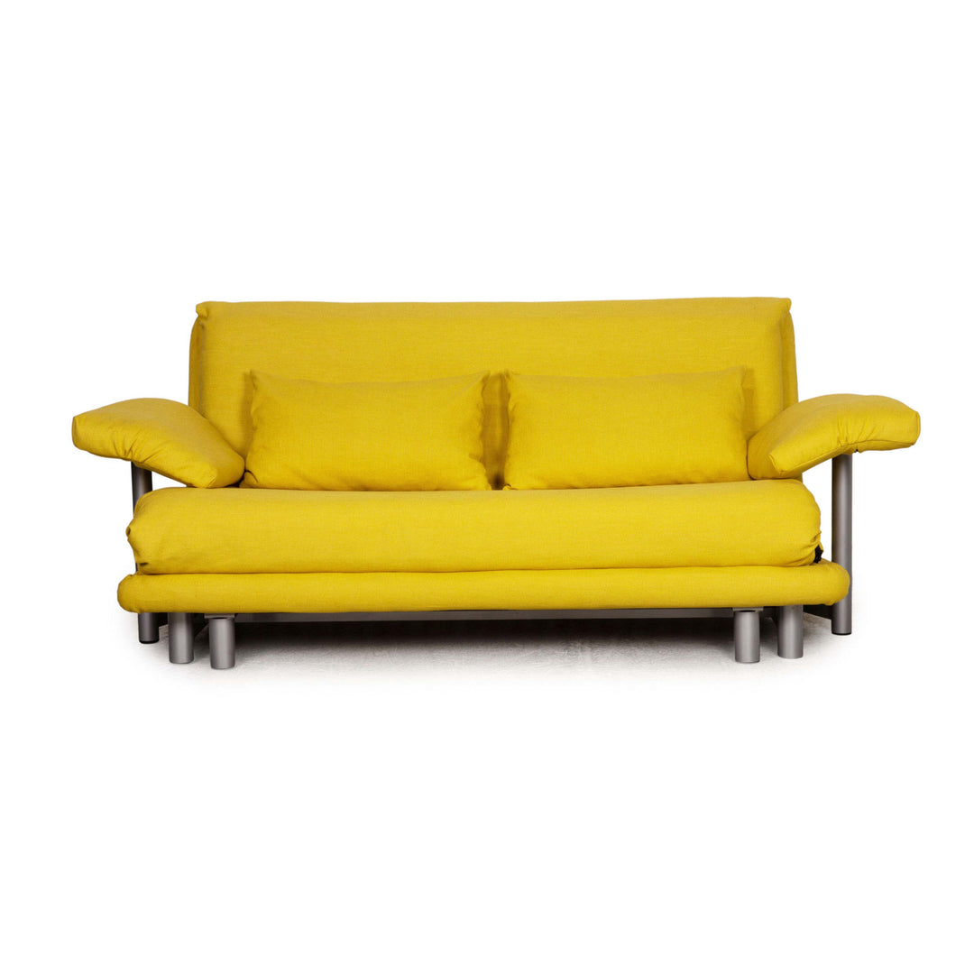 Ligne Roset Canapé-lit 3 places en tissu Multy jaune avec accoudoirs canapé fonction couchage nouvelle housse