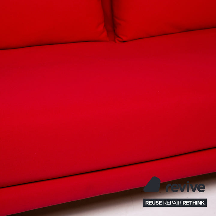 Ligne roset Multy tissu canapé lit rouge rose canapé fonction sommeil canapé #11223