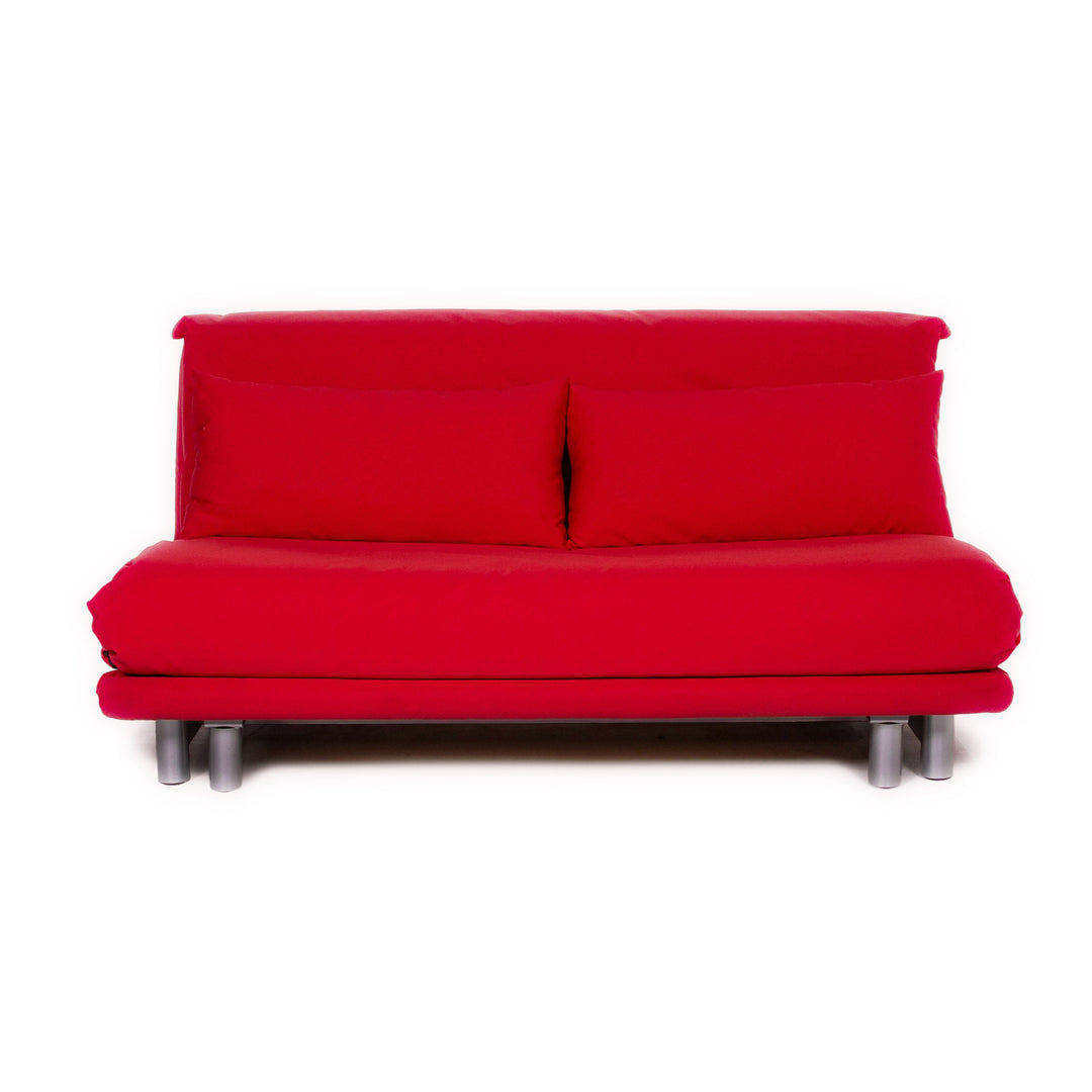 ligne roset Multy Fabric Sofa Bed Red Pink Sofa Sleep Function Couch #11223