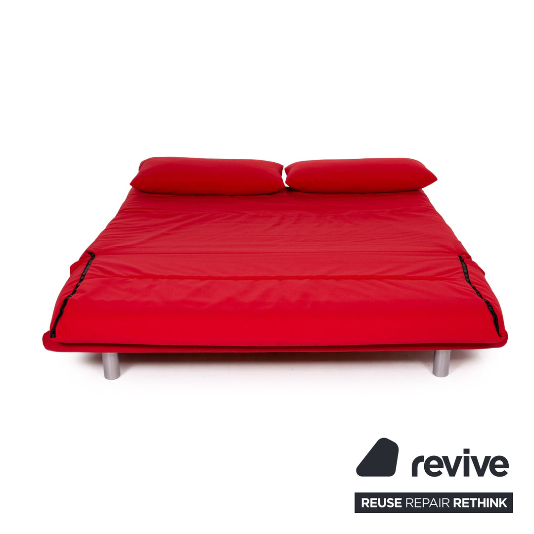 Ligne roset Multy tissu canapé lit rouge rose canapé fonction sommeil canapé #11223