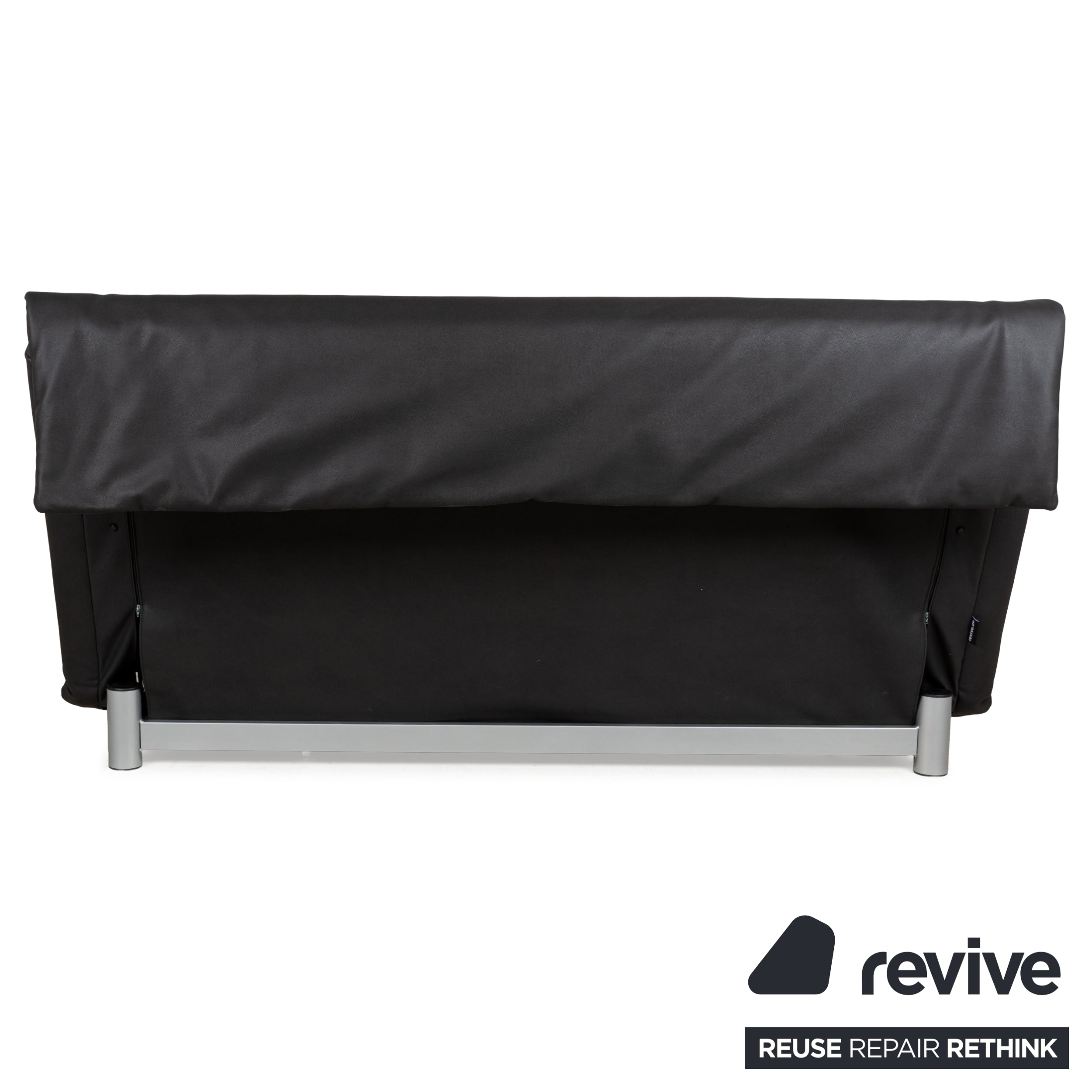 Ligne Roset Multy fabric three-seater black anthracite manual function sofa couch sofa bed vegan textile leather new cover