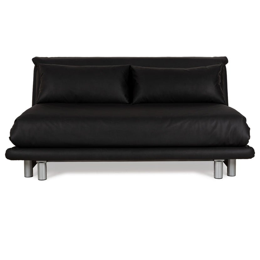 Ligne Roset Multy fabric three-seater black anthracite manual function sofa couch sofa bed vegan textile leather new cover
