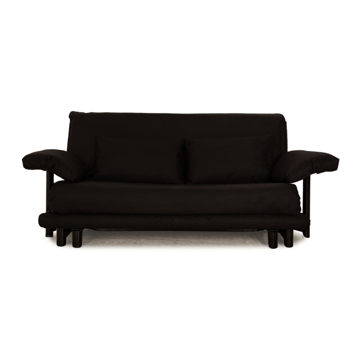 Ligne roset Canapé 3 places en tissu Multy noir, canapé convertible avec accoudoirs, housse neuve