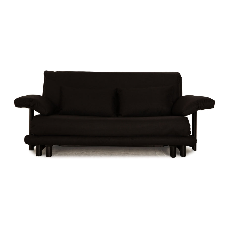 Ligne roset Canapé 3 places en tissu Multy noir, canapé convertible avec accoudoirs, housse neuve
