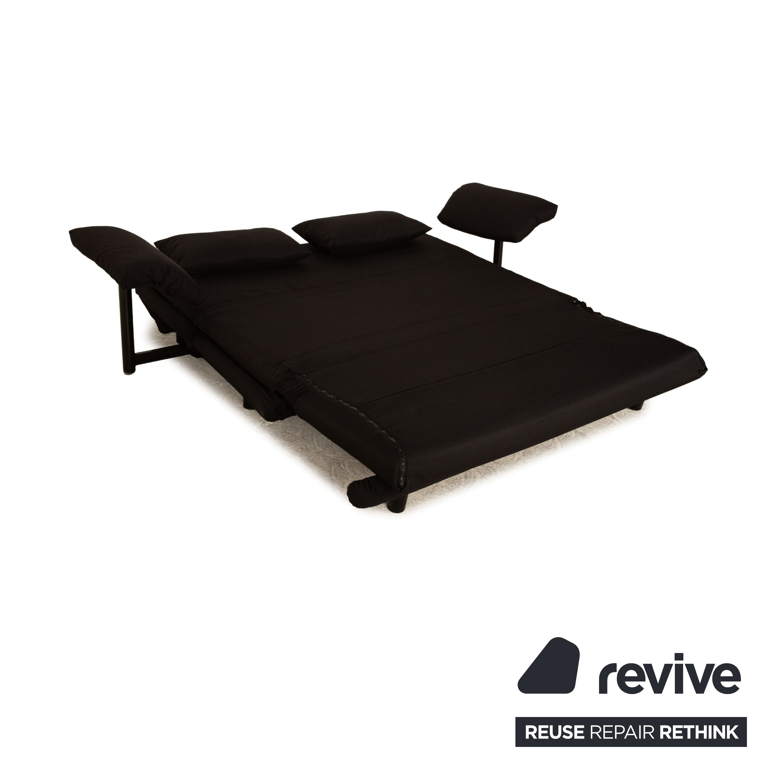 Ligne Roset Multy fabric three-seater black sofa couch sofa bed including armrests new cover