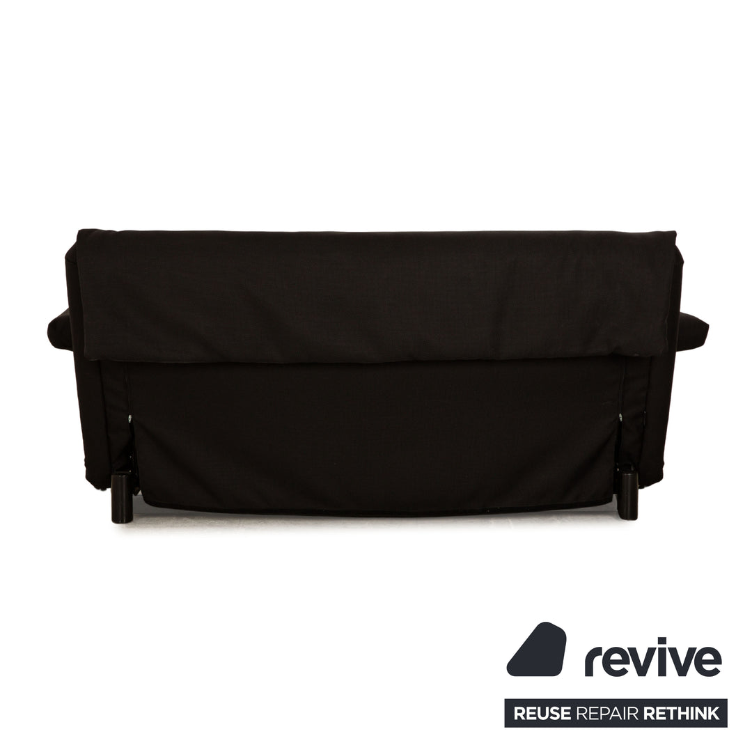 Ligne roset Canapé 3 places en tissu Multy noir, canapé convertible avec accoudoirs, housse neuve