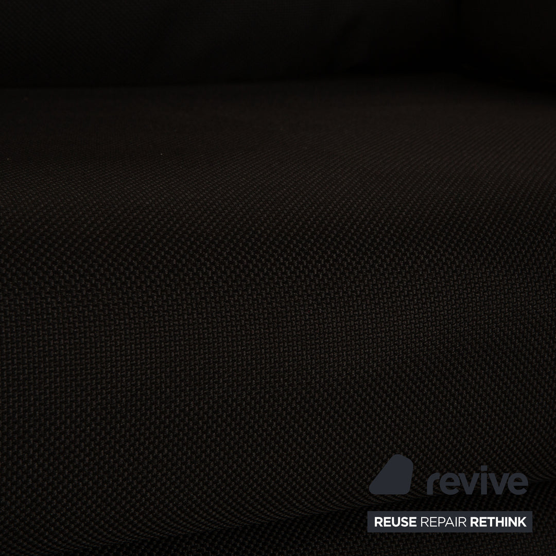 Ligne roset Canapé 3 places en tissu Multy noir, canapé convertible avec accoudoirs, housse neuve